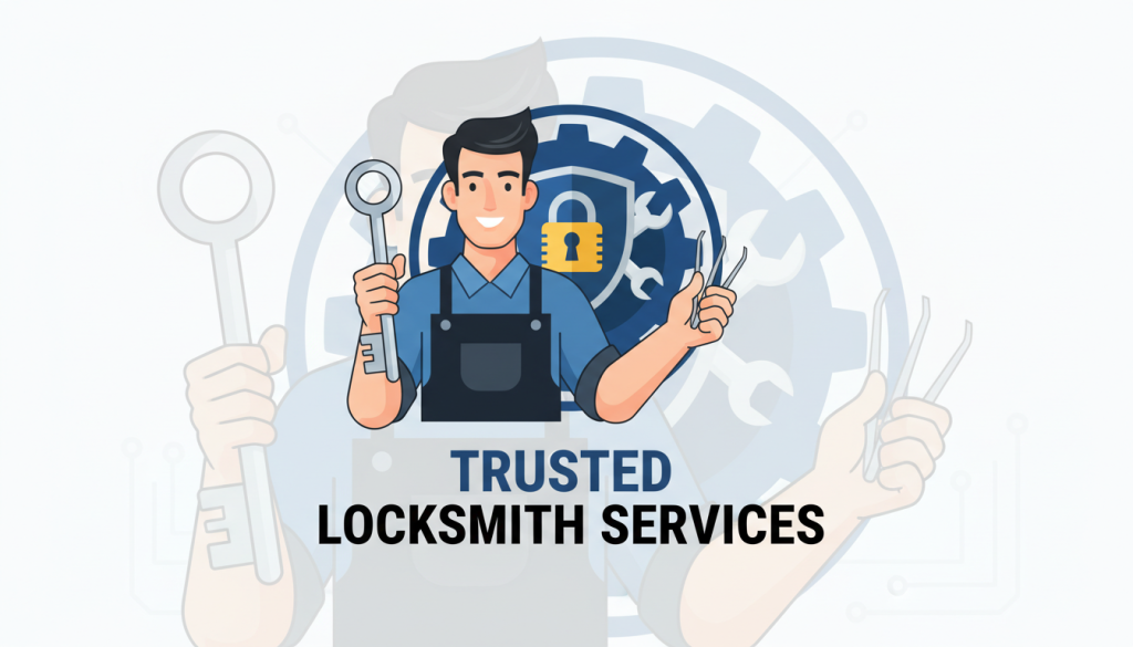 Locksmith video marketing in Hackney showing a professional animated YouTube Short for a local locksmith business.